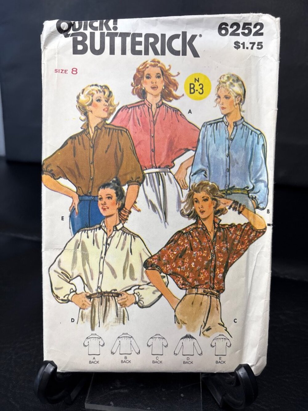 Butterick 6252 Womens Shirt Sewing Pattern Size 8 Uncut
